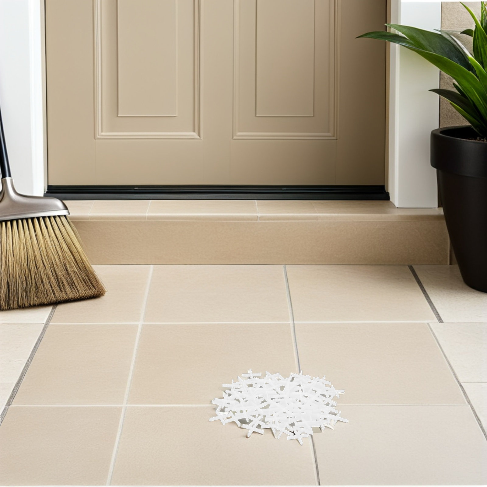 Ceramic Tile Floor - 500 Peças Espaçadores de Porcelanato 1.5mm